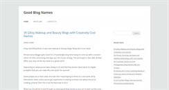 Desktop Screenshot of goodblognames.com