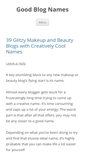 Mobile Screenshot of goodblognames.com